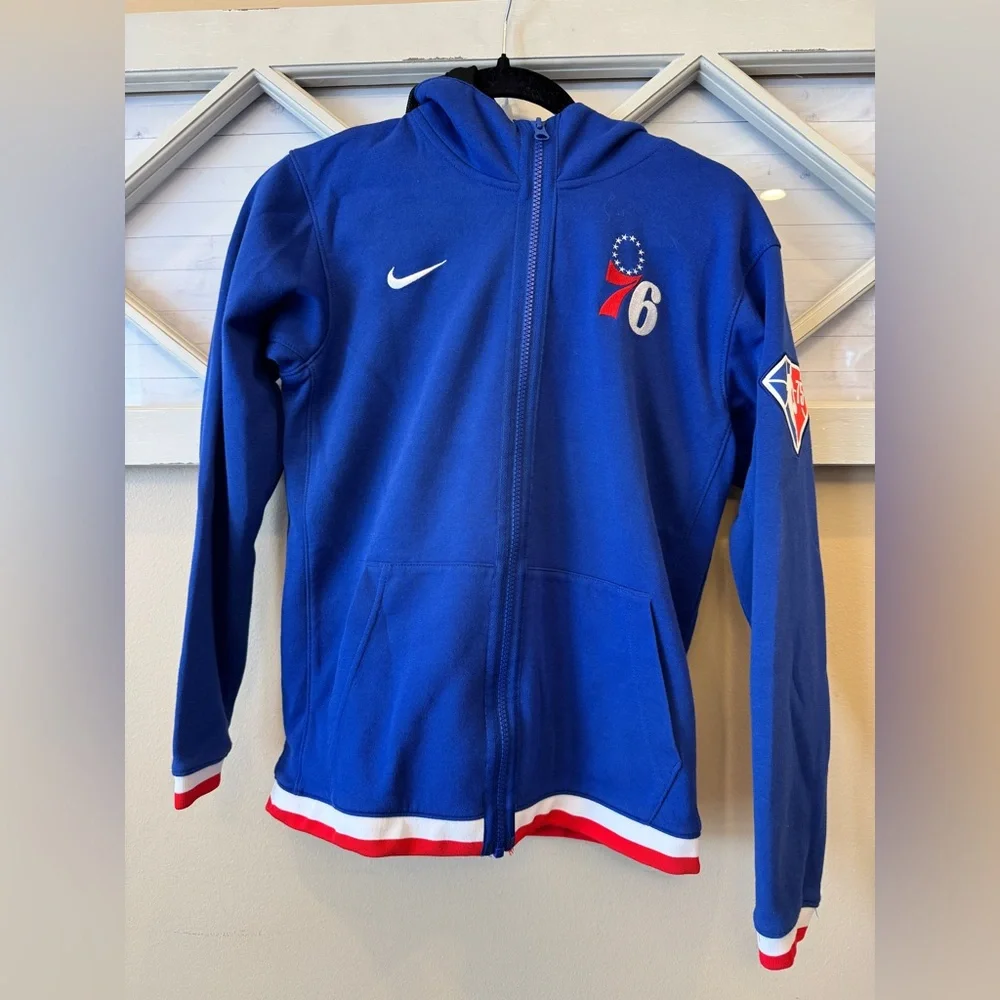 Kids Blue Nike 76ers Hoodie size medium‎